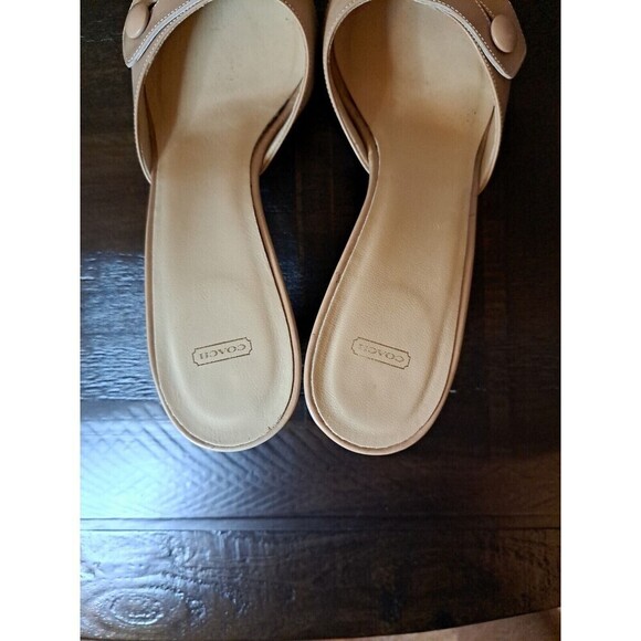 Coach Beige Leather Sandals - Picture 8 of 9